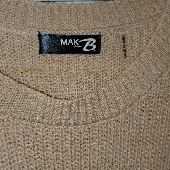 Soft Knit Sweater w/ Leather Accent Pocket - Picture 2 of 4